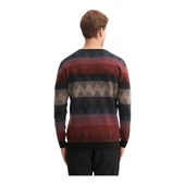 Vintage Soft Touch Slim Fit Bisiklet Yaka Desenli Kazak - 8