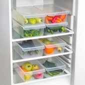 Porsima 3184 6'lı Kapaklı Dolap İçi ve Buzdolabı İçi Düzenleyici Banyo Mutfak Organizeri 6 Litre - 2