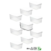 Porsima 3185 9 Adet Kapaklı Dolap İçi ve Buzdolabı İçi Düzenleyici Banyo Mutfak Organizeri 8 Litre - 3