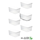 Porsima 3185 6'lı Kapaklı Dolap İçi ve Buzdolabı İçi Düzenleyici Banyo Mutfak Organizeri 8 Litre - 3