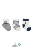 Bistyle 3'Lü Penye Soket Çorap BS10109 Gri thumbnail 1