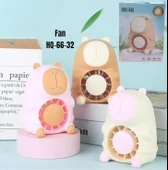 MASAÜSTÜ ŞARZLI ÖZEL FİGÜRLÜ PEMBE RENK IŞIKLI FAN - 5