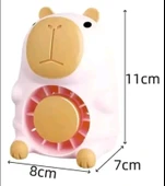 MASAÜSTÜ ŞARZLI ÖZEL FİGÜRLÜ PEMBE RENK IŞIKLI FAN - 2