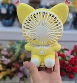 SEVİMLİ HAYVAN MASAÜSTÜ ŞARZLI ÖZEL FİGÜRLÜ SARI RENK EL FANI - 1