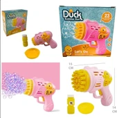 Duck köpük tabancası 23 nokta çıkışlı pilli pembe renk - 1