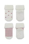 Bistyle 2'Li Havlu Soket Kaymaz Çorap 10504 Ekru Pudra thumbnail 3