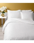 Lumira Çizgili Pamuk Saten Nevresim Takımı | Tek Kişilik Premium | 83 Tel Otel Serisi | 160x230 thumbnail 5