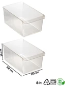 Porsima 3185 2li 8 Litre Dolap Içi ve Buzdolabı Içi Düzenleyici Banyo Mutfak Organizeri 20X32X7 cm - 3