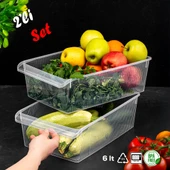 Porsima 3184 2 Li 6lt Dolap İçi Ve Buzdolabı İçi Düzenleyici Orga Şeffaf - 1