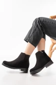 165-204 Siyah Süet Fermuarlı Günlük Kadın Bot thumbnail 1