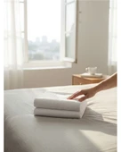 Lumira Çizgili Pamuk Saten Nevresim Takımı | Tek Kişilik Premium | 83 Tel Otel Serisi | 160x230 thumbnail 4