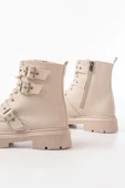 508-3039 Bej Toka Aksesuarlı Fermuarlı  Günlük Kadın Bot thumbnail 4