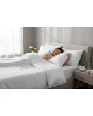 Lumira Çizgili Pamuk Saten Nevresim Takımı | Tek Kişilik Premium | 83 Tel Otel Serisi | 160x230 thumbnail 1