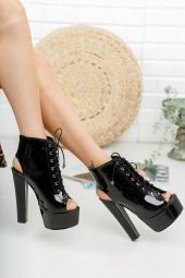 Tatum Siyah Rugan Yüksek Topuklu Ayakkabı - 3