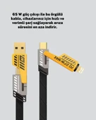 Dayanıklı 4’ü 1 Arada Çok Fonksiyonlu Hızlı Şarj Veri Kablosu - 3
