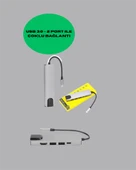 USB‑C Çoklu Bağlantı Merkezi – 5 Gbps, 100‑240 V, Sağlam Eloksal Tasarım - 3