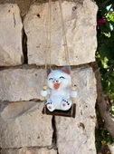 Sallanan Kedi Polyester Duvar Balkon Bahçe Süsü 4 FARKLI RENK - 2