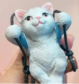 Sallanan Kedi Polyester Duvar Balkon Bahçe Süsü 4 FARKLI RENK - 8