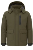 Erkek Yeşil Outdoor Su Geçirmez Kapüşonlu Kışlık Kaban – Rüzgar ve Yağmura Dayanıklı thumbnail 1