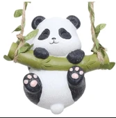 Bahçe balkon süsü dekoratif sallanan panda - 3