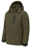 Erkek Yeşil Outdoor Su Geçirmez Kapüşonlu Kışlık Kaban – Rüzgar ve Yağmura Dayanıklı thumbnail 3