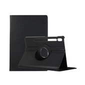 Samsung Galaxy Tab S9 FE 360 Dönen Standlı Kapaklı Kılıf (Siyah) thumbnail 1