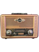 NS-8098  Retro, Nostaljik, Ahşap Tasarım Bluetooth Hoparlörlü, Şarjlı, Taşınabilir Fm/am Destekli Radyo thumbnail 4
