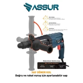 850W Assur Metal Şanzıman Darbeli Matkap Kırıcı Delici Hilti 2-28mm - 3