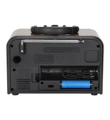 NS-6678 Retro, Nostaljik, Ahşap LED Işıklı Müzik Seti FM Radyo USB MP3 Player Bluetooth Hoparlör Tasarım thumbnail 4