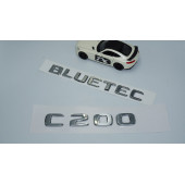 DK Tuning Benz C200 Bluetec Bagaj Krom ABS 3M 3D Yazı Logo - 2