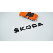 DK Tuning Bagaj Siyah ABS 3M 3D Yazı Logo Skoda İle Uyumlu - 2