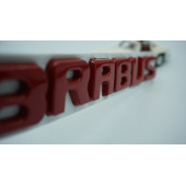 DK Tuning Brabus Kırmızı Metal Bagaj Yazı Logo Benz İle Uyumlu thumbnail 1