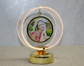 Kişiye Özel Fotoğraf Alanlı Yuvarlak Led Çerçeve - 1