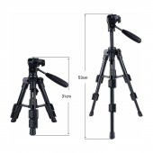 Jmary KP-2203 Profosyonel Tripod Fotoğraf Video Kamera Cep Telefonu - 6