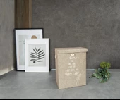 Keçe Kapaklı Çok Amaçlı Mega Kutu Bej 55x41x30 cm - 4