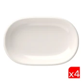 Tabak Evi Porselen Magnus Oval Kayık Tabak 23x15x3cm 4 LÜ thumbnail 1