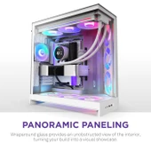 NZXT H9 Flow RGB+ 2025 CM-H92FW-P1 Dual-Chamber 7 RGB Fanlı ATX Beyaz Bilgisayar Kasası - 5