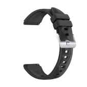 Sneezy Huawei Watch GT6 41mm İle Uyumlu Prism Metal Tokalı Soft Yumuşak Silikon Kordon  Siyah - 4