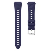 Sneezy Huawei Watch GT6 41mm İle Uyumlu Prism Metal Tokalı Soft Yumuşak Silikon Kordon  Lacivert - 5