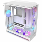 NZXT H9 Flow RGB+ 2025 CM-H92FW-P1 Dual-Chamber 7 RGB Fanlı ATX Beyaz Bilgisayar Kasası - 1