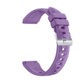 Sneezy Huawei Watch GT6 41mm İle Uyumlu Prism Metal Tokalı Soft Yumuşak Silikon Kordon  Lila thumbnail 4