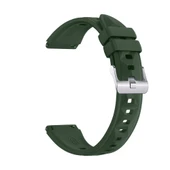 Sneezy Huawei Watch GT6 41mm İle Uyumlu Prism Metal Tokalı Soft Yumuşak Silikon Kordon  Haki - 4