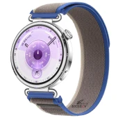 Huawei Watch GT6 41mm Uyumlu Kordon Trail Loop Cırtlı Yumuşak Kumaş Şık Kordon  Mavi - 1