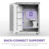 NZXT H9 Flow RGB+ 2025 CM-H92FW-P1 Dual-Chamber 7 RGB Fanlı ATX Beyaz Bilgisayar Kasası - 7