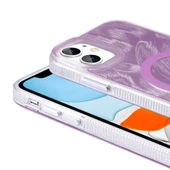 Apple iPhone 11 Kılıf M-safe Şarj Özellikli Fırça Boya Desenli  Palet Kapak thumbnail 5