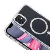 Apple iPhone 11 Kılıf Taşlı Tasarım M-safe Şarj Özellikli  Koment Silikon Kapak thumbnail 5