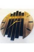 Bohem Modern Ahşap Duvar Saati 50cm 50 x 50 Kahverengi - 3