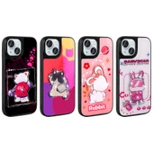 Apple iPhone 13 Kılıf Parlayan Kabartmalı İkonik Figürlü  Amas Silikon Kapak thumbnail 3