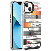 Apple iPhone 13 Kılıf Desenli  Silver Sert Kapak thumbnail 1