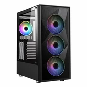 PowerBoost PB-P3509BB 650W 80+ USB 3.2 ARGB ATX Mid Tower Siyah Kasa thumbnail 1